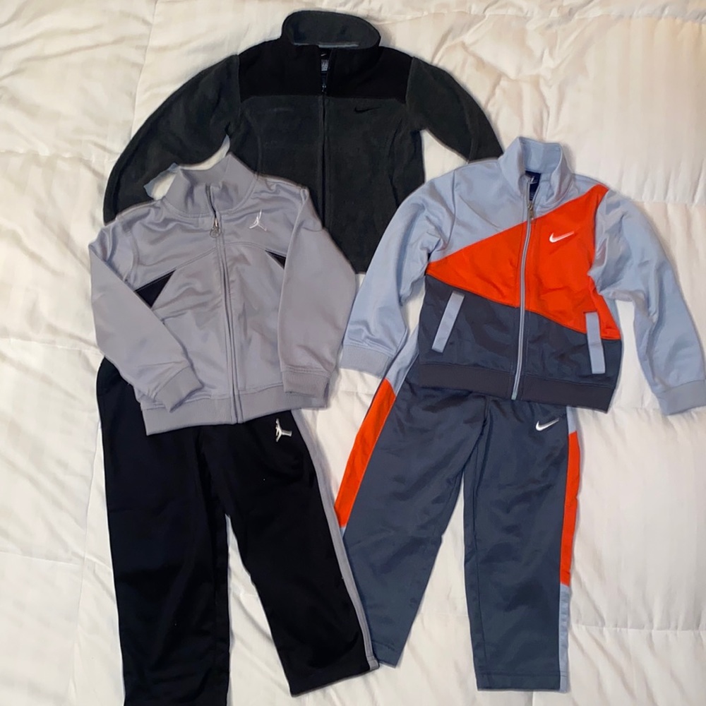 Nike Jordan Kids Toddler 3T Bundle - Two tracksuits and One Fleece Jacket